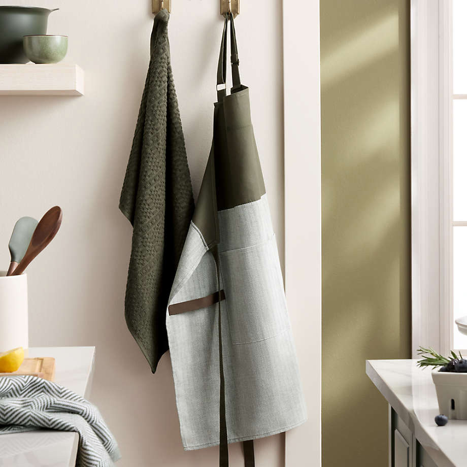 Handmade Cotton Herringbone Apron Kitchen Design Series