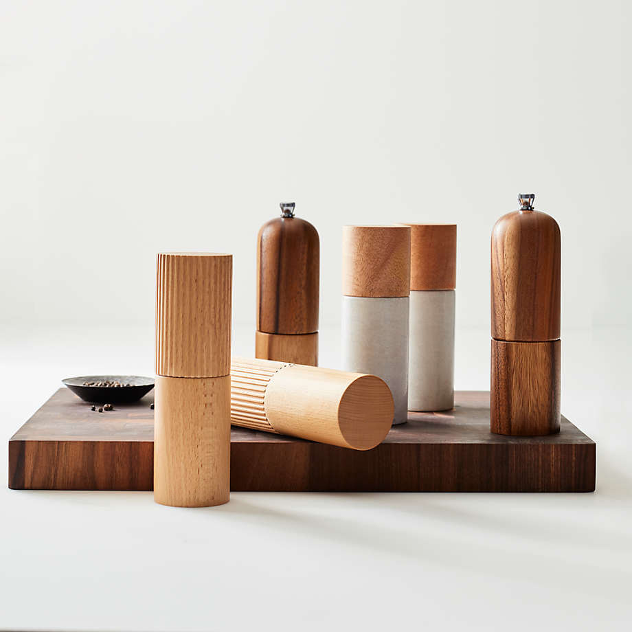 Handmade Wooden Salt & Pepper Mill Grinder Set Of 2